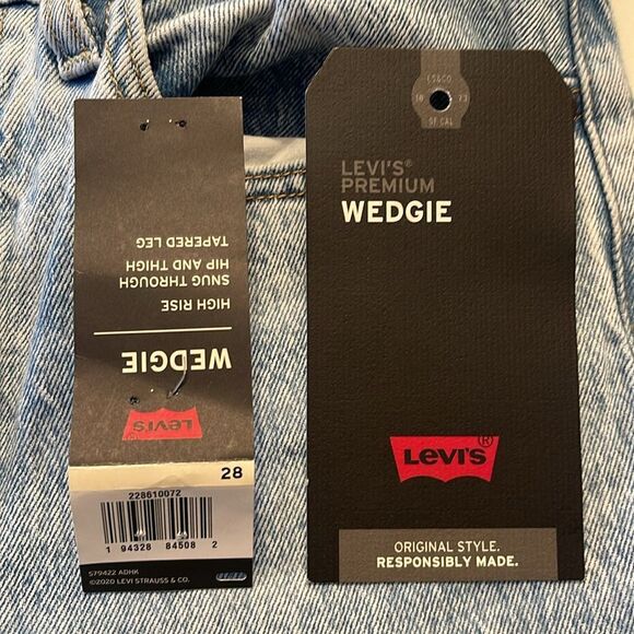 Levi’s Wedgie Blue denim jeans size 28 (nwt) - Picture 6 of 9